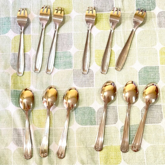 🔵Set of 12 small stainless steel Spoons & Forks - Picture 3 of 9